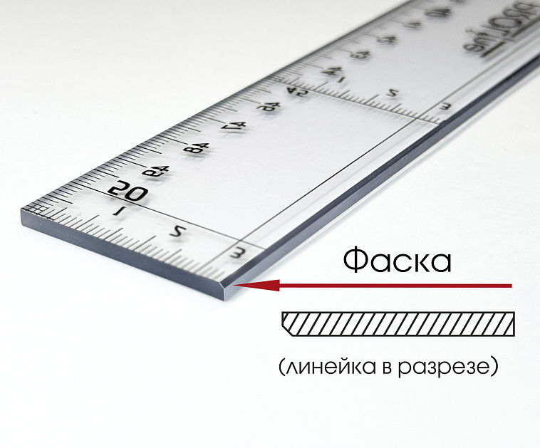 Линейка противоударная PROLine 30 см 606x758